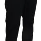 Sleek Black Wool-Blend Sweatpants