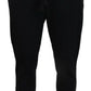 Sleek Black Wool-Blend Sweatpants