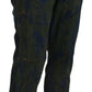 Chic Slim-Fit Denim Jeans in Green Wash