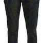 Chic Slim-Fit Denim Jeans in Green Wash