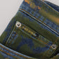 Chic Slim-Fit Denim Jeans in Green Wash