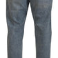 Elegant Slim-Fit Light Blue Denim Pants