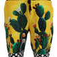 Multicolor Cactus Print Sweat Shorts