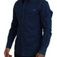 Elegant Blue Denim Casual Shirt