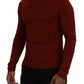 Elegant Maroon Collar Zip Sweater