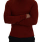 Elegant Maroon Collar Zip Sweater