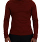 Elegant Maroon Collar Zip Sweater