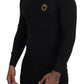 V-Neck Cashmere Sweater with Heart Embroidery