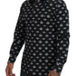 Elegant Slim Fit Crown Print Formal Shirt