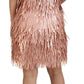 Elegant Pink A-Line Tinsel Dress