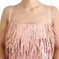 Elegant Pink A-Line Tinsel Dress