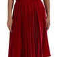 Enchanting Strapless Midi Dress in Dark Pink