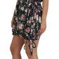 Elegant Floral Mini Dress with Logo Detail