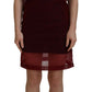 Maroon Mini Shift Dress - Italian Elegance