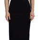 Elegant Black Midi Sheath Dress