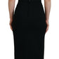 Elegant Black Midi Sheath Dress