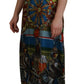 Sicilian Elegance Long Silk Dress