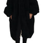 Elegant Black Cashmere Blend Overcoat Jacket