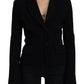 Elegant Black Long Sleeve Jacket