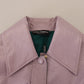 Chic Purple Cropped Jacket - A Style Statement