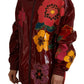 Maroon Floral Luxe Jacket