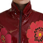 Maroon Floral Luxe Jacket