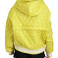 Elegant Yellow Hooded Jacket