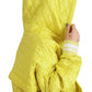 Elegant Yellow Hooded Jacket