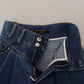 Elegant High Waist Blue Jeans