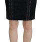 Elegant Black High-Waist Silk-Lined Skirt