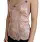 Elegant Pink Silk Lingerie Top