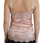 Elegant Pink Silk Lingerie Top