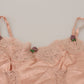 Elegant Pink Silk Lingerie Top