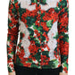 Elegant Floral Crewneck Cardigan