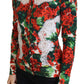 Elegant Floral Crewneck Cardigan