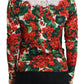 Elegant Floral Crewneck Cardigan