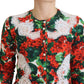 Elegant Floral Crewneck Cardigan