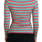 Elegant Striped Silk Crewneck Pullover