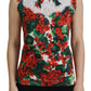 Chic Floral Print Tank Top Vest