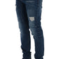 Chic Slim Fit Blue Distressed Jeans