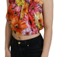 Floral Elegance Sleeveless Cropped Top