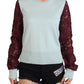 Elegant Multicolor Lace Silk Blend Sweater