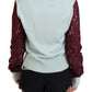 Elegant Multicolor Lace Silk Blend Sweater