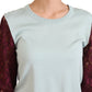 Elegant Multicolor Lace Silk Blend Sweater