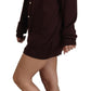 Chic Maroon V-Neck Wool Cardigan