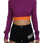 Elegant Purple Turtle Neck Pullover Sweater