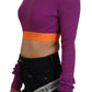 Elegant Purple Turtle Neck Pullover Sweater