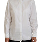 Elegant White Cotton Button-Up Top