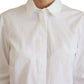 Elegant White Cotton Button-Up Top