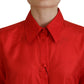 Elegant Silk Collared Long Sleeve Polo Top